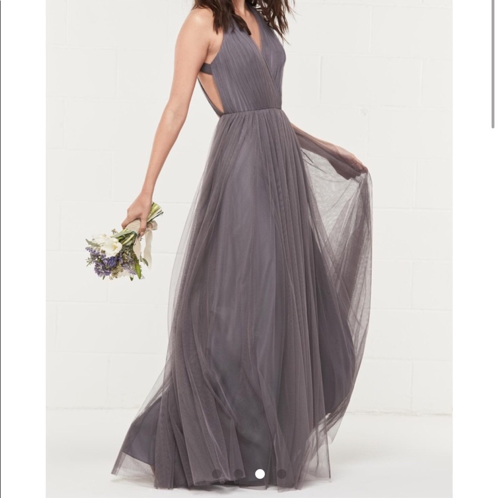 Wtoo by Waters style 444 grey bridesmaids dress
